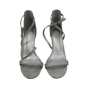 Dream Pairs Silver Glitter Adjustable Ankle Strap Heels Size 11 Women’s